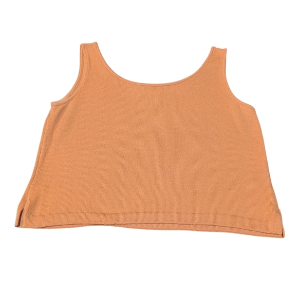 St. John Scoop Neck Knit Tank Large Santana Knit Old Money Quiet Luxury Resort - Picture 2 of 6